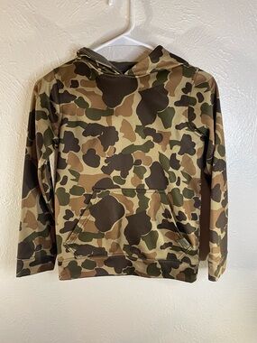 Magellan Outdoors Camo Hooded Jacket in Green Brown Tan